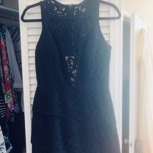 BCBG Black Lace Tier Dress